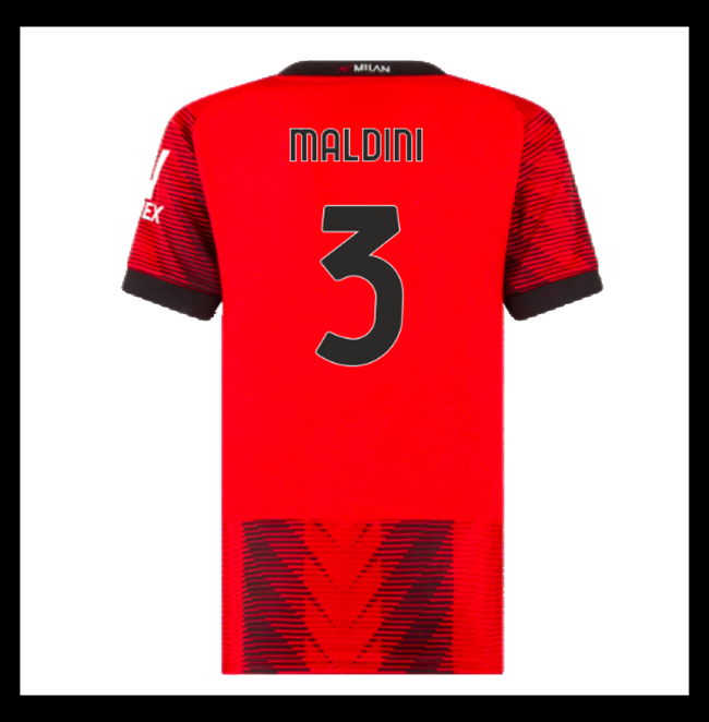 Lacné Futbalove Dresy AC Milan MALDINI #3 Domáci 2023-2024