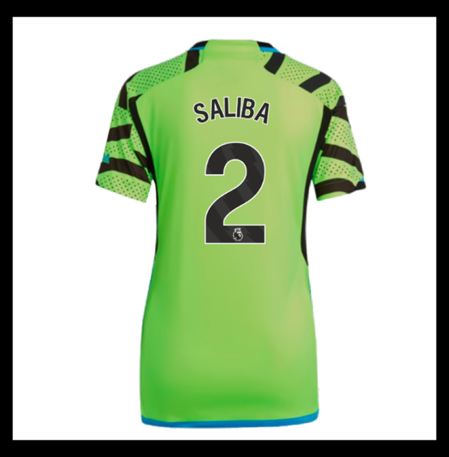 Lacné Futbalove Dresy Arsenal Dámské SALIBA #2 Preč 2023-2024