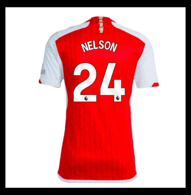 Lacné Futbalove Dresy Arsenal NELSON #24 Domáci 2023-2024