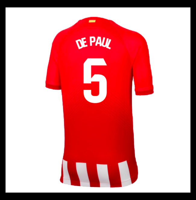 Lacné Futbalove Dresy Atletico Madrid DE PAUL #5 Domáci 2023-2024