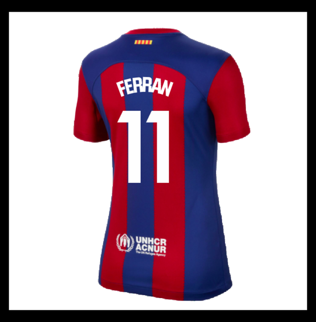 Lacné Futbalove Dresy FC Barcelona Dámské FERRAN #11 Domáci 2023-2024