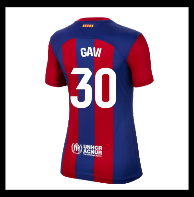 Lacné Futbalove Dresy FC Barcelona Dámské GAVI #30 Domáci 2023-2024