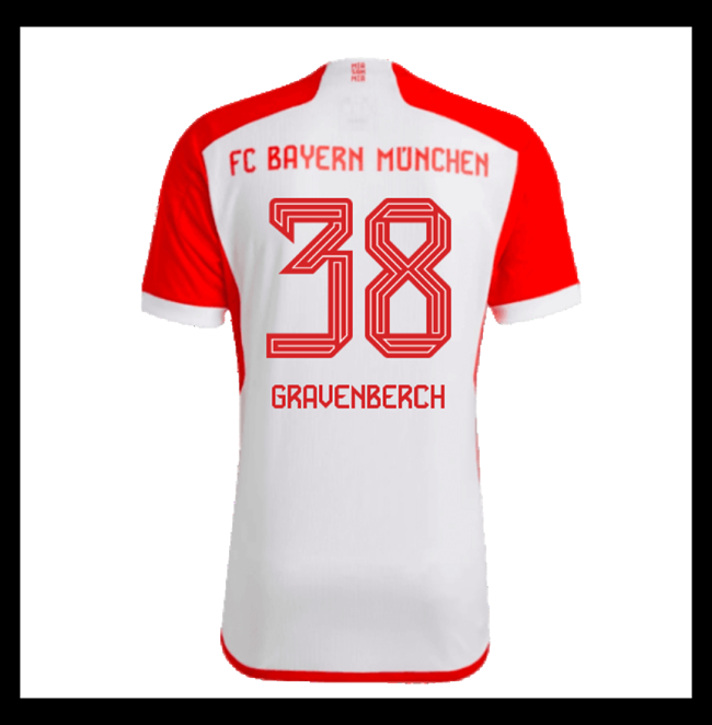 Lacné Futbalove Dresy Bayern Munich GRAVENBERCH #38 Domáci 2023-2024