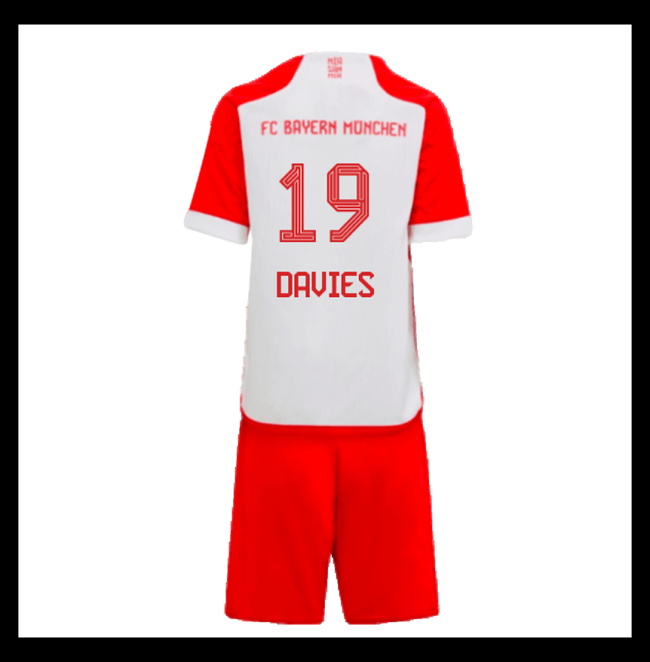 Lacné Futbalove Dresy Bayern Munich Detské DAVIES #19 Domáci 2023-2024