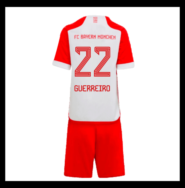 Lacné Futbalove Dresy Bayern Munich Detské GUERREIRO #22 Domáci 2023-2024