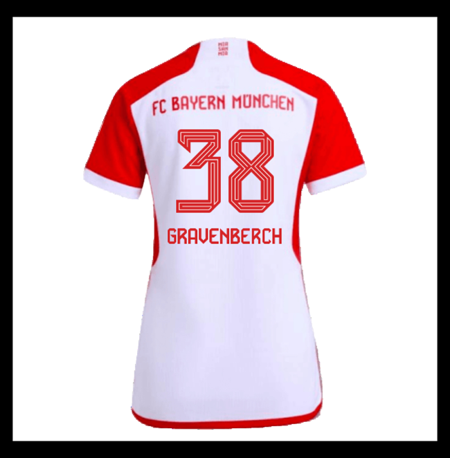 Lacné Futbalove Dresy Bayern Munich Dámské GRAVENBERCH #38 Domáci 2023-2024