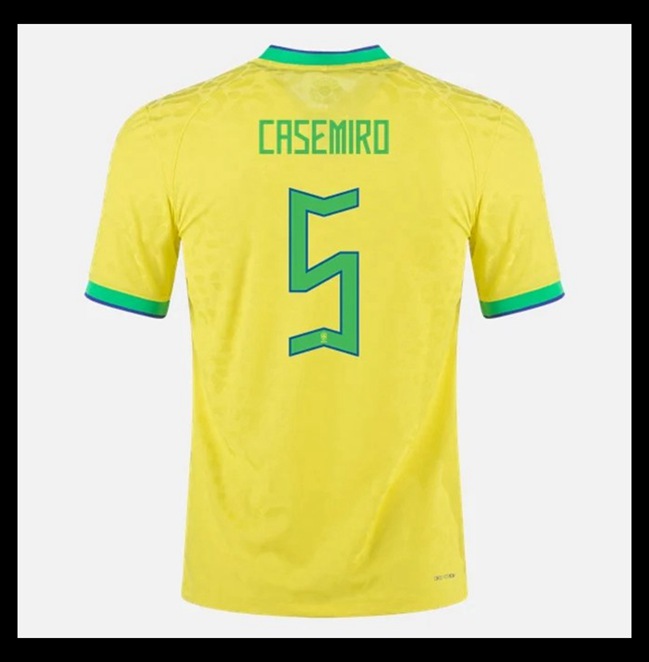 Lacné Futbalove Dresy Brazília CASEMIRO #5 Domáci Majstrovstvá sveta 2022
