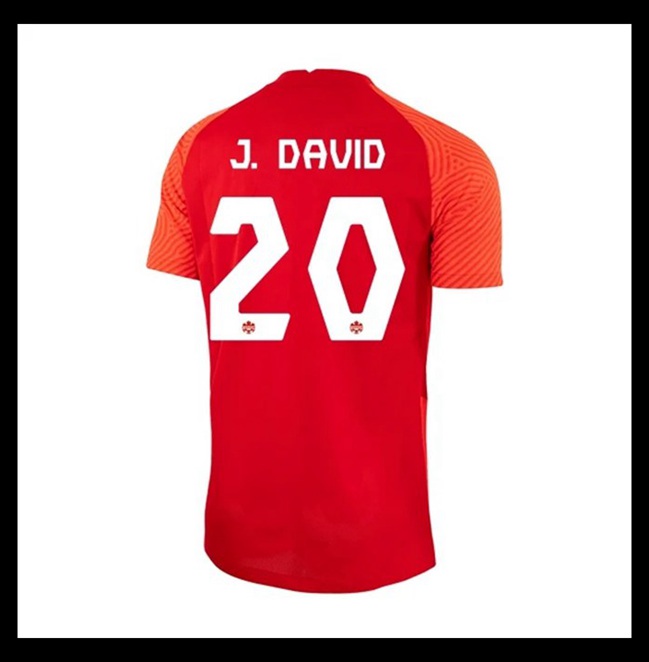 Lacné Futbalove Dresy Kanada J DAVID #20 Domáci Majstrovstvá sveta 2022