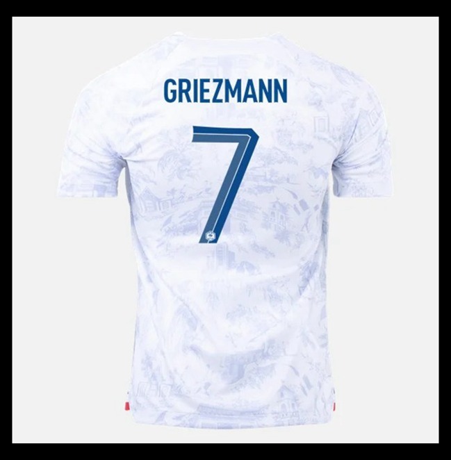 Lacné Futbalove Dresy Francúzsko GRIEZMANN #7 Preč Majstrovstvá sveta 2022