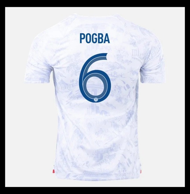 Lacné Futbalove Dresy Francúzsko POGBA #6 Preč Majstrovstvá sveta 2022