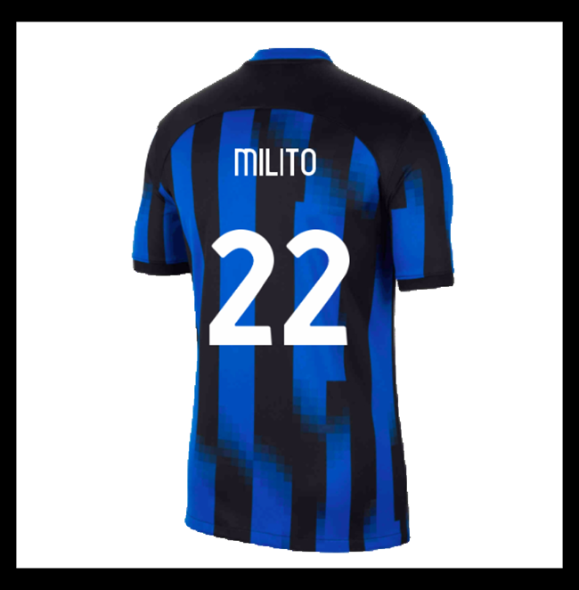 Lacné Futbalove Dresy Inter Milan MILITO #22 Domáci 2023-2024