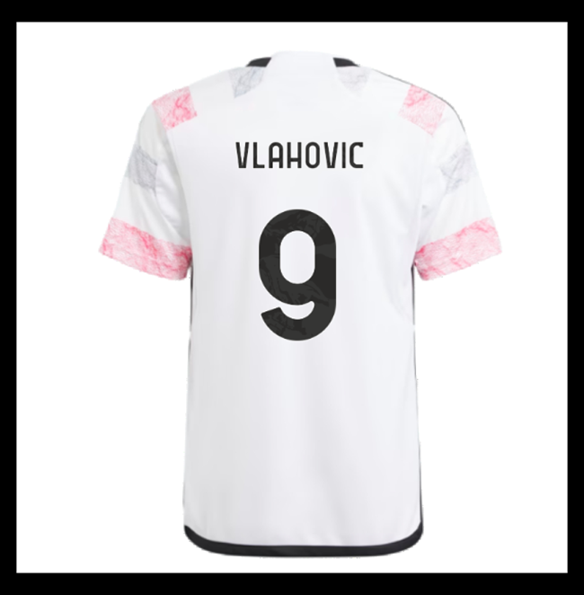 Lacné Futbalove Dresy Juventus VLAHOVIC #9 Preč 2023-2024