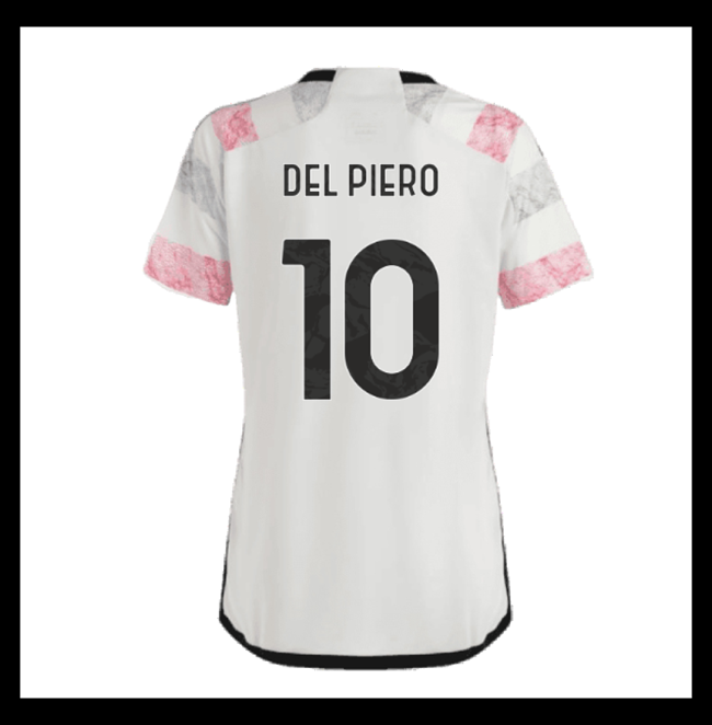 Lacné Futbalove Dresy Juventus Dámské DEL PIERO #10 Preč 2023-2024