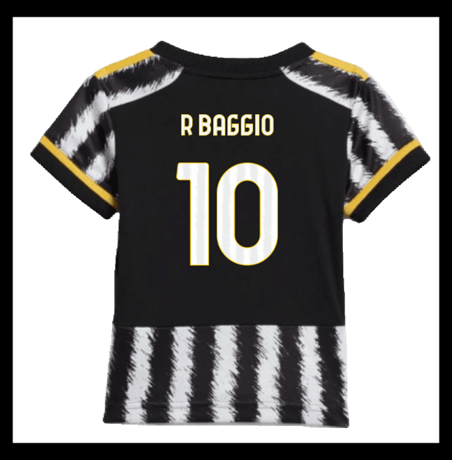 Lacné Futbalove Dresy Juventus Detské R BAGGIO #10 Domáci 2023-2024