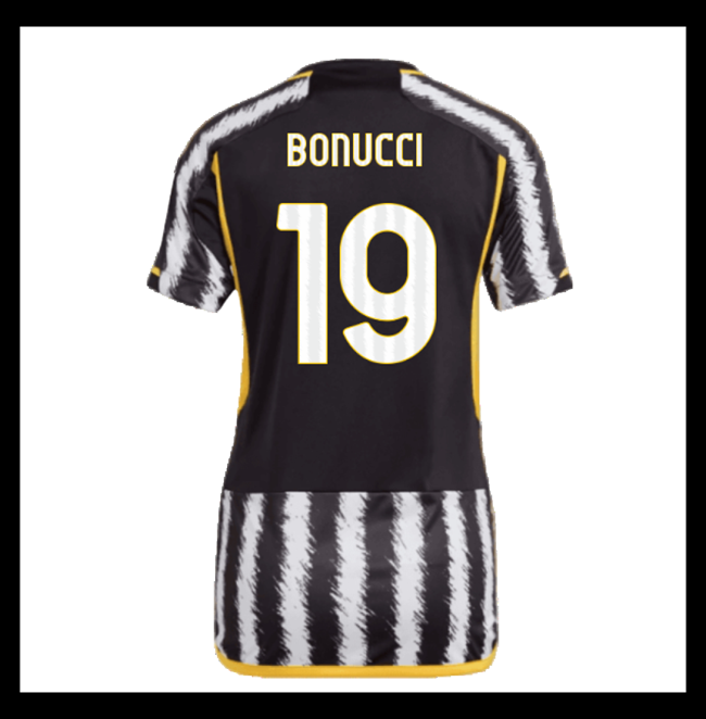 Lacné Futbalove Dresy Juventus Dámské BONUCCI #19 Domáci 2023-2024