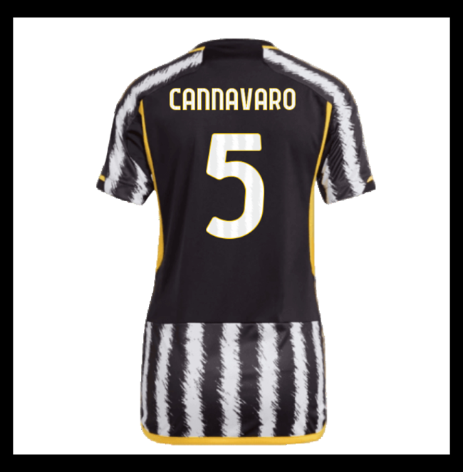 Lacné Futbalove Dresy Juventus Dámské CANNAVARO #5 Domáci 2023-2024