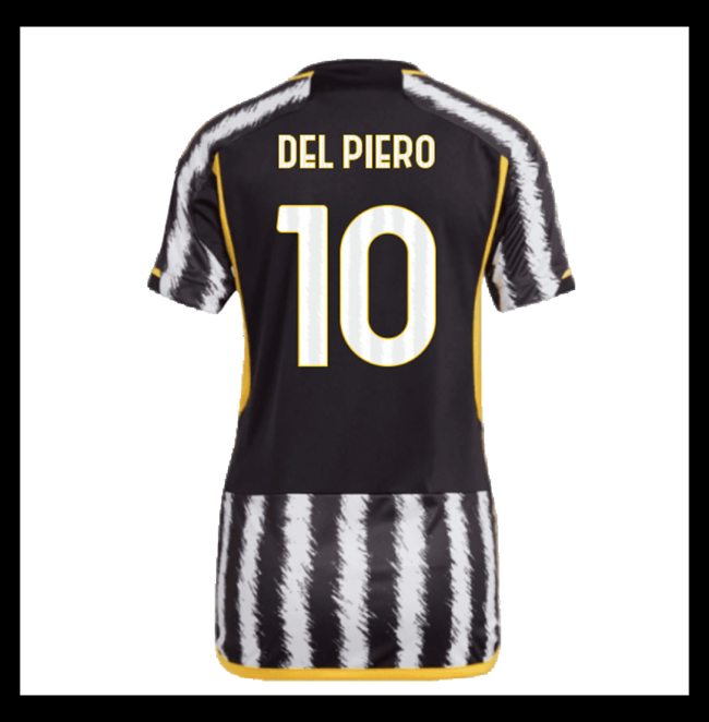 Lacné Futbalove Dresy Juventus Dámské DEL PIERO #10 Domáci 2023-2024