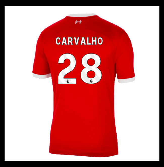 Lacné Futbalove Dresy Liverpool CARVALHO #28 Domáci 2023-2024