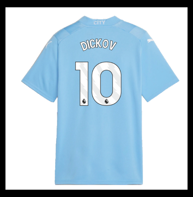Lacné Futbalove Dresy Manchester City DICKOV #10 Domáci 2023-2024