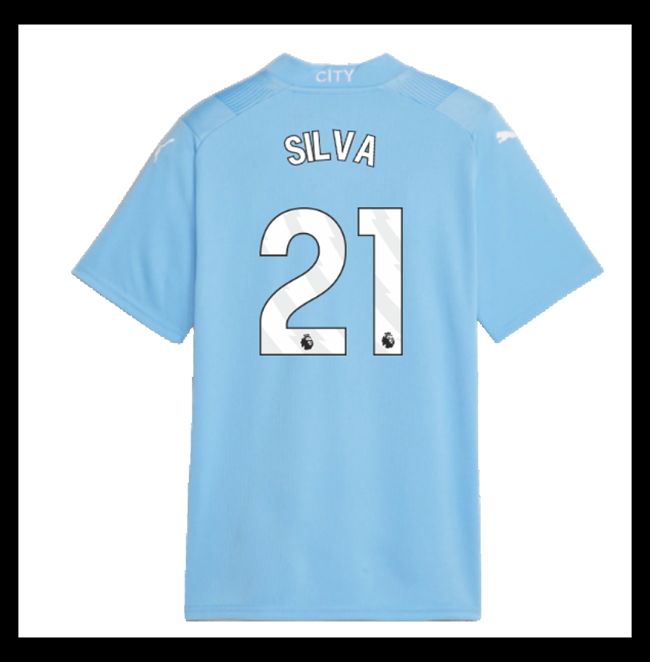 Lacné Futbalove Dresy Manchester City SILVA #21 Domáci 2023-2024
