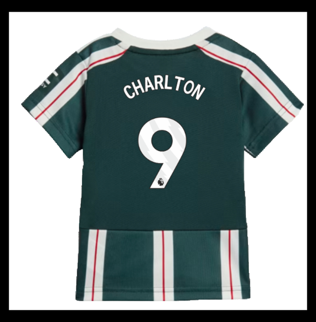 Lacné Futbalove Dresy Manchester United Detské CHARLTON #9 Preč 2023-2024