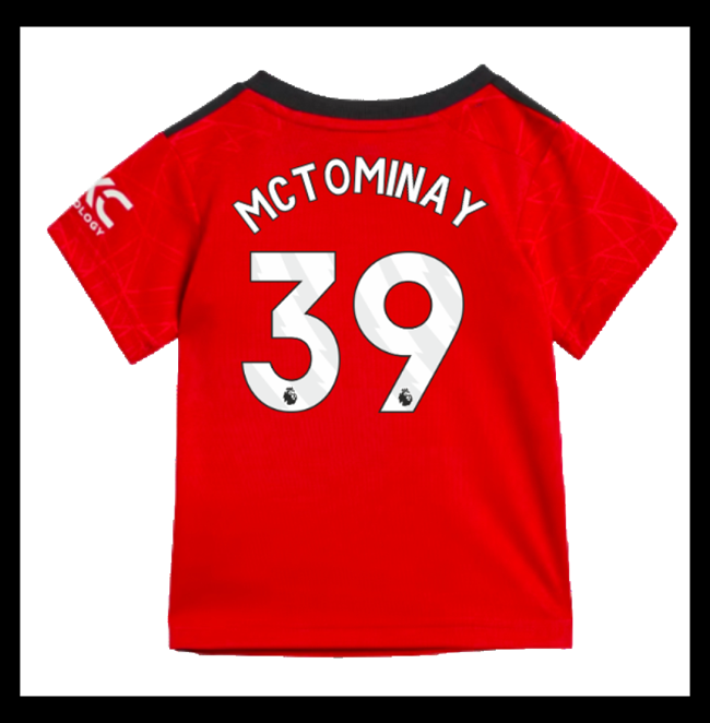 Lacné Futbalove Dresy Manchester United Detské MCTOMINAY #39 Domáci 2023-2024