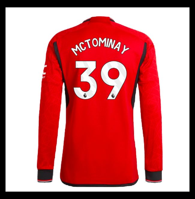 Lacné Futbalove Dresy Manchester United Dlhý Rukáv MCTOMINAY #39 Domáci 2023-2024