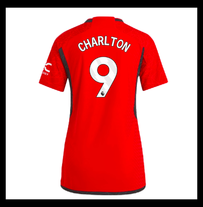 Lacné Futbalove Dresy Manchester United Dámské CHARLTON #9 Domáci 2023-2024