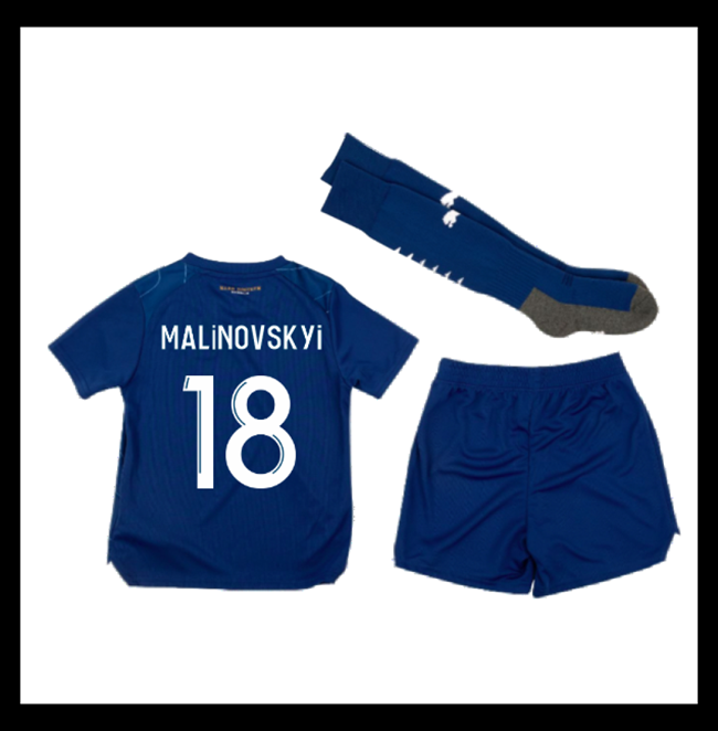 Lacné Futbalove Dresy Olympique De Marseille Detské MALINOVSKYI #18 Preč 2023-2024