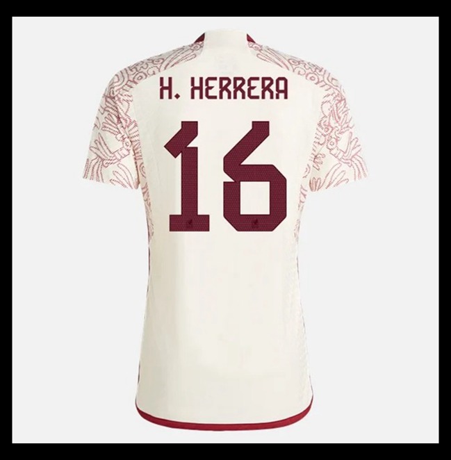 Lacné Futbalove Dresy Mexiko H HERRERA #16 Preč Majstrovstvá sveta 2022