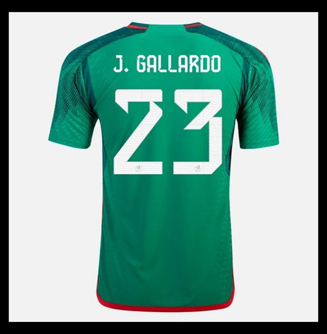 Lacné Futbalove Dresy Mexiko J GALLARDO #23 Domáci Majstrovstvá sveta 2022