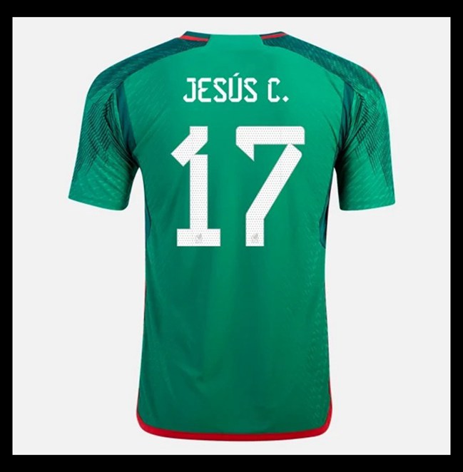 Lacné Futbalove Dresy Mexiko JESUS C #17 Domáci Majstrovstvá sveta 2022