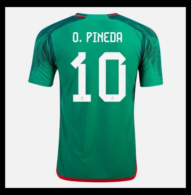 Lacné Futbalove Dresy Mexiko O PINEDA #10 Domáci Majstrovstvá sveta 2022