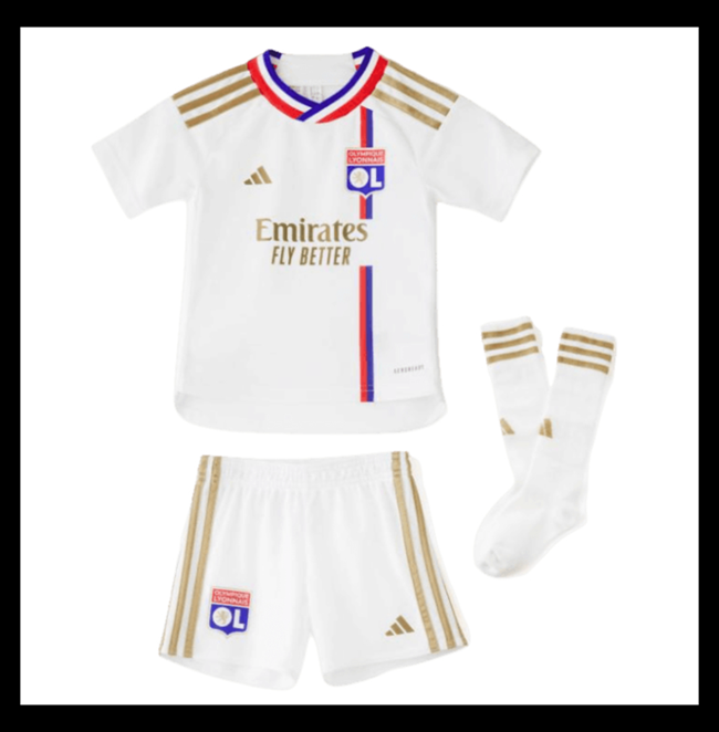 Lacné Futbalove Dresy Olympique Lyonnais Detské Domáci 2023-2024