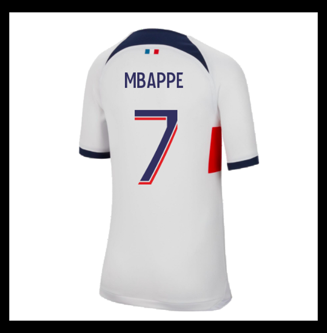 Lacné Futbalove Dresy Paris Saint Germain PSG MBAPPE #7 Preč 2023-2024