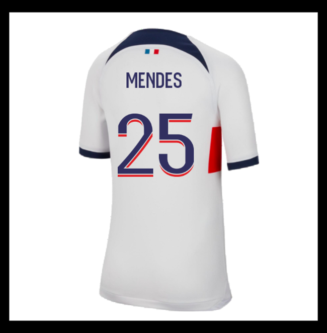 Lacné Futbalove Dresy Paris Saint Germain PSG MENDES #25 Preč 2023-2024