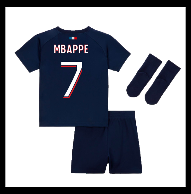 Lacné Futbalove Dresy Paris Saint Germain PSG Detské MBAPPE #7 Domáci 2023-2024
