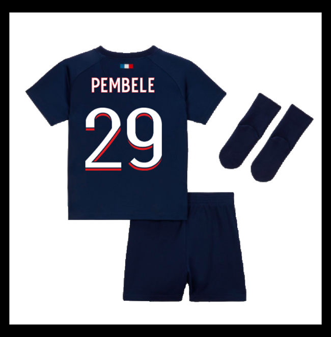 Lacné Futbalove Dresy Paris Saint Germain PSG Detské PEMBELE #29 Domáci 2023-2024