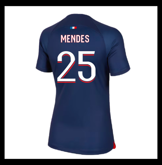 Lacné Futbalove Dresy Paris Saint Germain PSG Dámské MENDES #25 Domáci 2023-2024