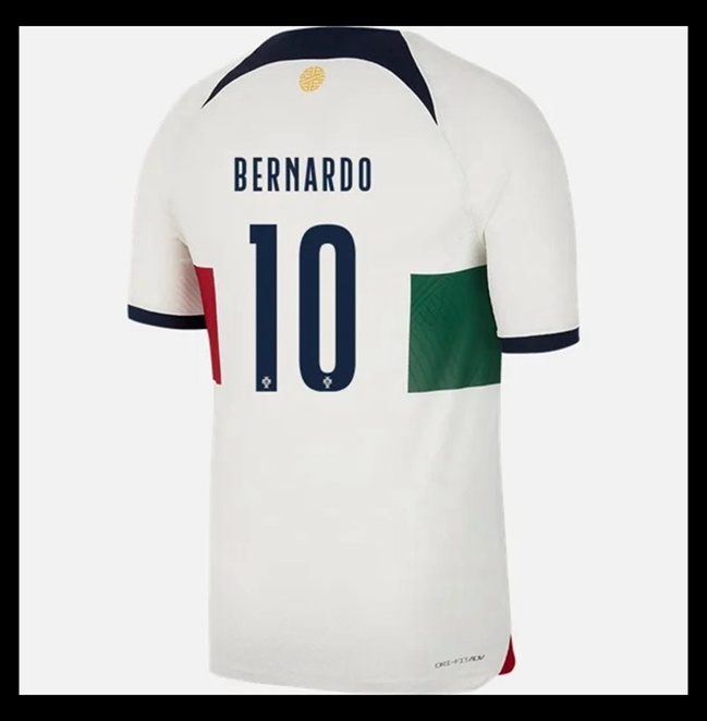 Lacné Futbalove Dresy Portugalsko BERNARDO #10 Preč Majstrovstvá sveta 2022