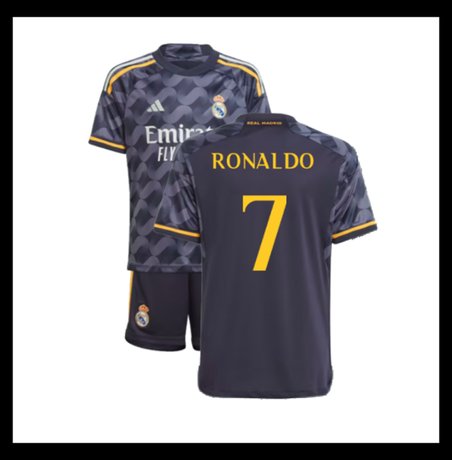 Lacné Futbalove Dresy FC Real Madrid Detské RONALDO #7 Preč 2023-2024
