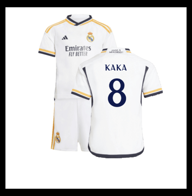 Lacné Futbalove Dresy FC Real Madrid Detské KAKA #8 Domáci 2023-2024