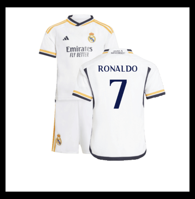 Lacné Futbalove Dresy FC Real Madrid Detské RONALDO #7 Domáci 2023-2024