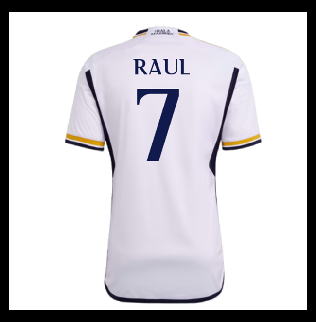 Lacné Futbalove Dresy FC Real Madrid RAUL #7 Domáci 2023-2024