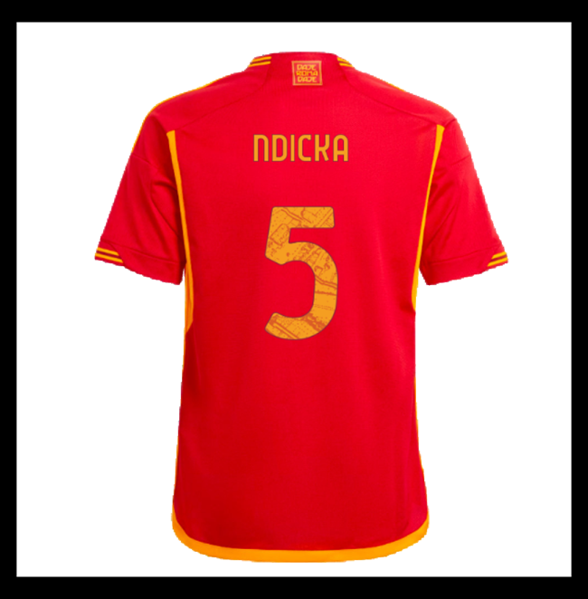 Lacné Futbalove Dresy AS Roma NDICKA #5 Domáci 2023-2024