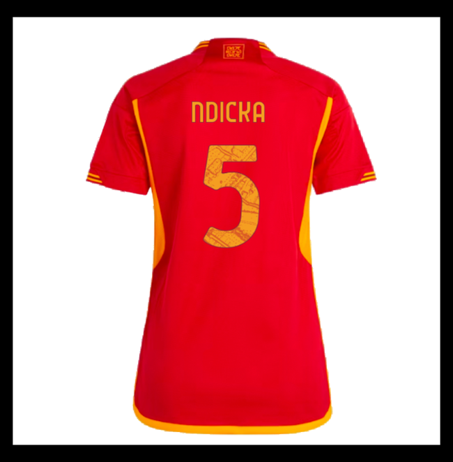 Lacné Futbalove Dresy AS Roma Dámské NDICKA #5 Domáci 2023-2024