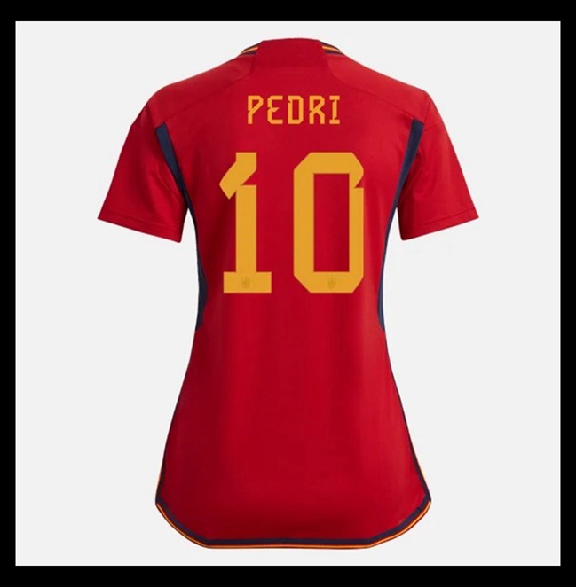 Lacné Futbalove Dresy Španielsko Dámské PEDRI #10 Domáci Majstrovstvá sveta 2022