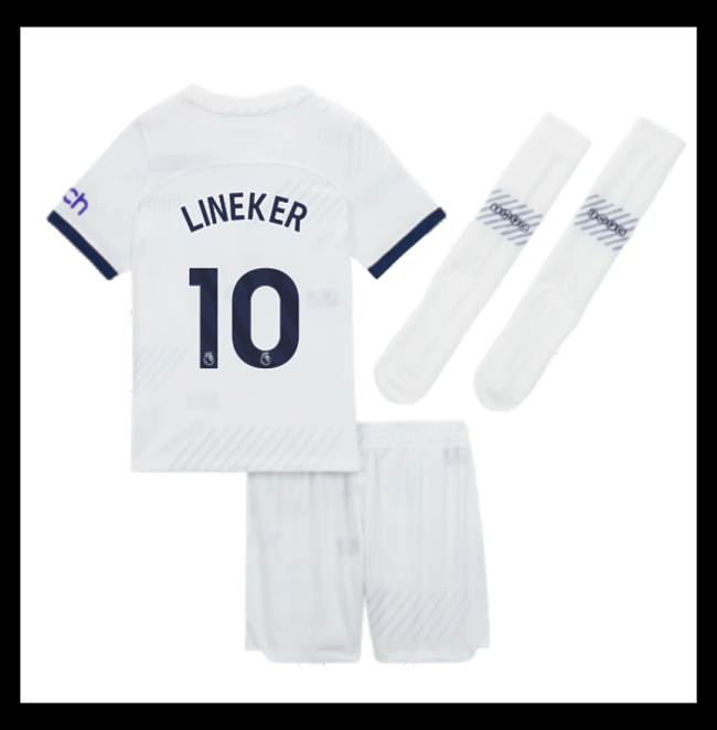 Lacné Futbalove Dresy Tottenham Hotspurs Detské LINEKER #10 Domáci 2023-2024